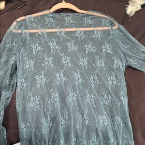 Sheer Blue Lace Top